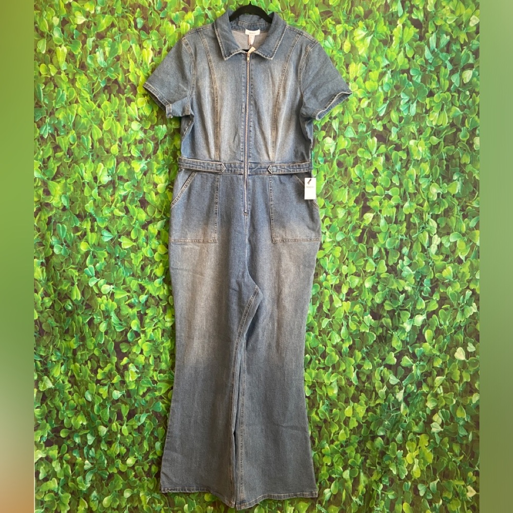 Forever 21 - NWT Short Sleeve Denim Jumpsuit(curvy size)